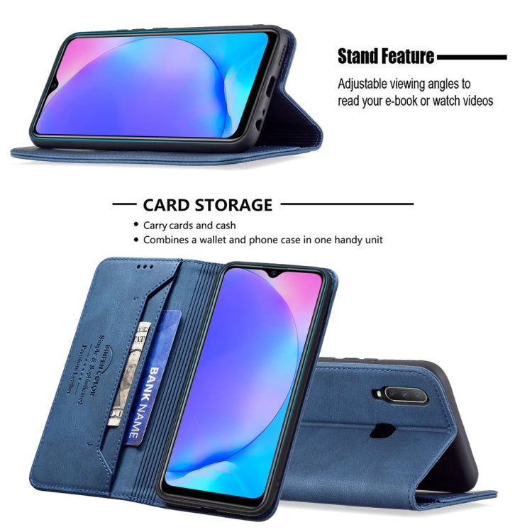 For vivo Y11 / Y15 / Y12 / Y17 Magnetic RFID Blocking Anti-Theft Leather Case with Holder & Card Slots & Wallet