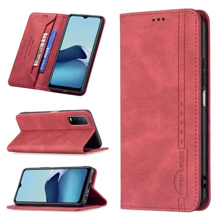 For vivo Y20 Magnetic RFID Blocking Anti-Theft Leather Case with Holder & Card Slots & Wallet