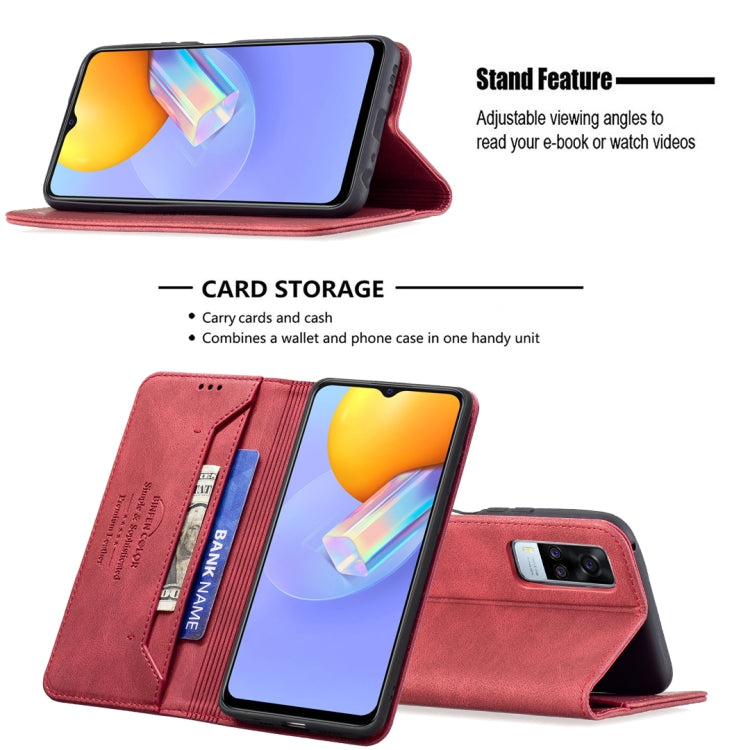 For vivo Y51 2020 / Y51a / Y51s Magnetic RFID Blocking Anti-Theft Leather Case with Holder & Card Slots & Wallet