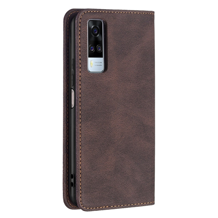 For vivo Y51 2020 / Y51a / Y51s Magnetic RFID Blocking Anti-Theft Leather Case with Holder & Card Slots & Wallet