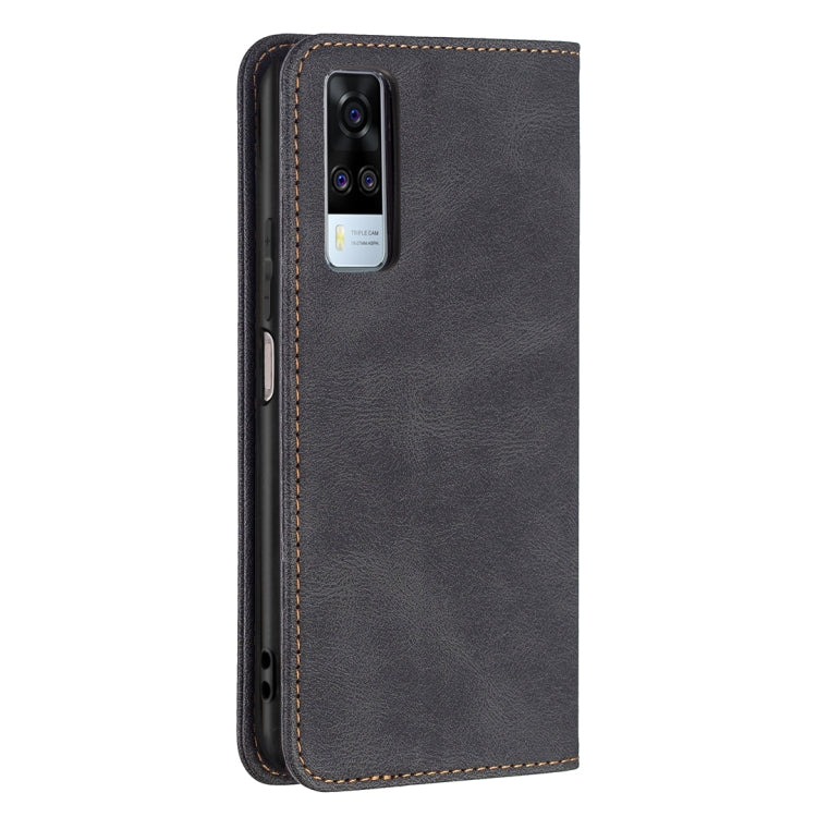 For vivo Y51 2020 / Y51a / Y51s Magnetic RFID Blocking Anti-Theft Leather Case with Holder & Card Slots & Wallet