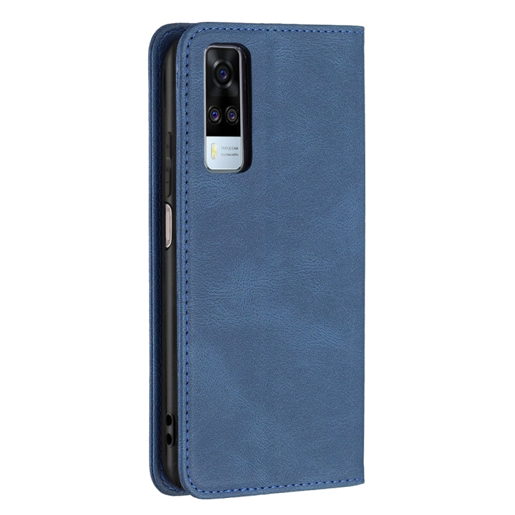For vivo Y51 2020 / Y51a / Y51s Magnetic RFID Blocking Anti-Theft Leather Case with Holder & Card Slots & Wallet