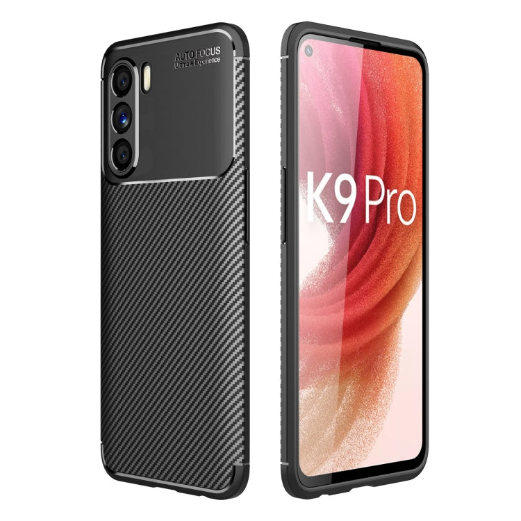For OPPO K9 Pro Carbon Fiber Texture Shockproof TPU Case
