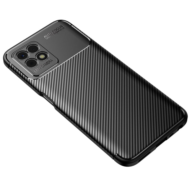 For OPPO Realme 8i Carbon Fiber Texture Shockproof TPU Case