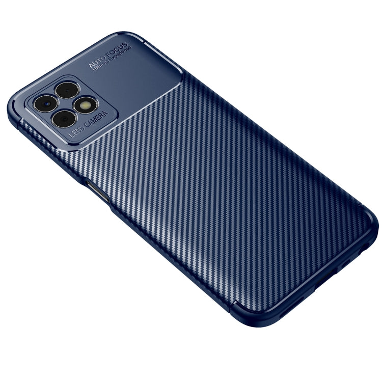 For OPPO Realme 8i Carbon Fiber Texture Shockproof TPU Case