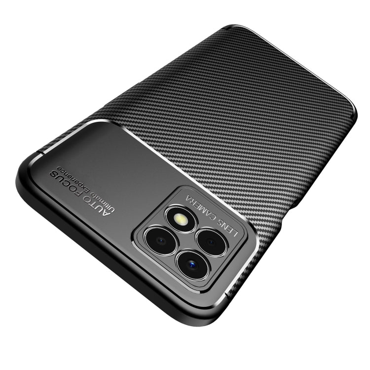 For OPPO Realme 8i Carbon Fiber Texture Shockproof TPU Case