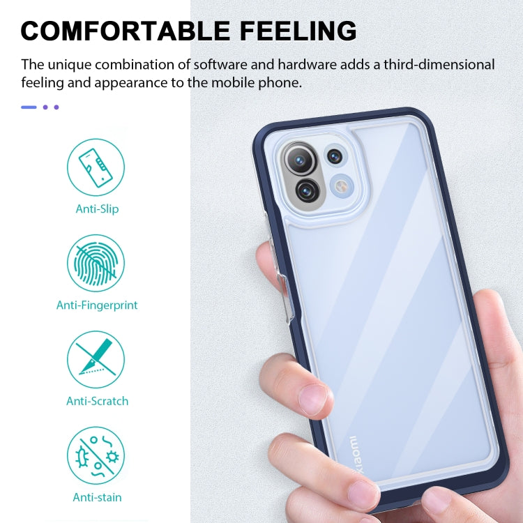 For Xiaomi Mi 11 Lite Bright Series Clear Acrylic + PC + TPU Shockproof Case