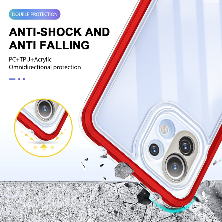 For Xiaomi Mi 11 Lite Bright Series Clear Acrylic + PC + TPU Shockproof Case