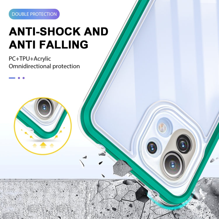 For Xiaomi Mi 11 Lite Bright Series Clear Acrylic + PC + TPU Shockproof Case