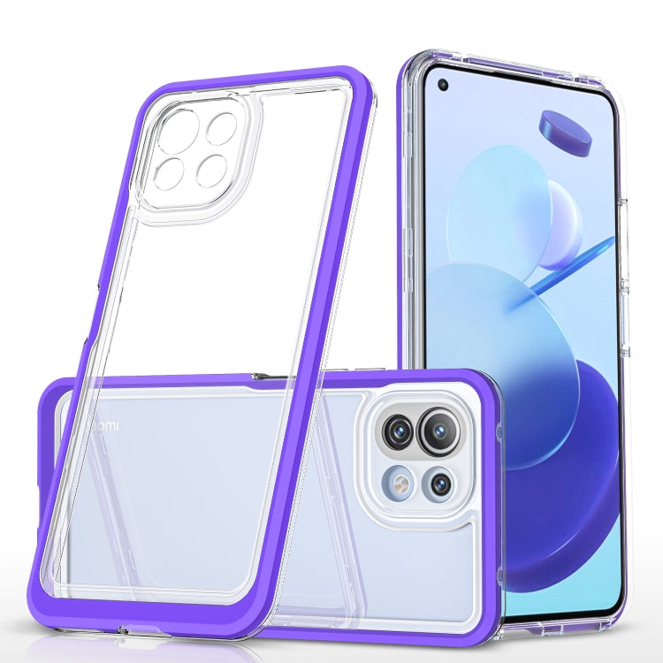 For Xiaomi Mi 11 Lite Bright Series Clear Acrylic + PC + TPU Shockproof Case