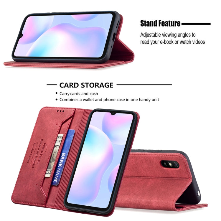 For Xiaomi Redmi 9A Magnetic RFID Blocking Anti-Theft Leather Case with Holder & Card Slots & Wallet