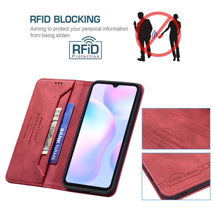 For Xiaomi Redmi 9A Magnetic RFID Blocking Anti-Theft Leather Case with Holder & Card Slots & Wallet
