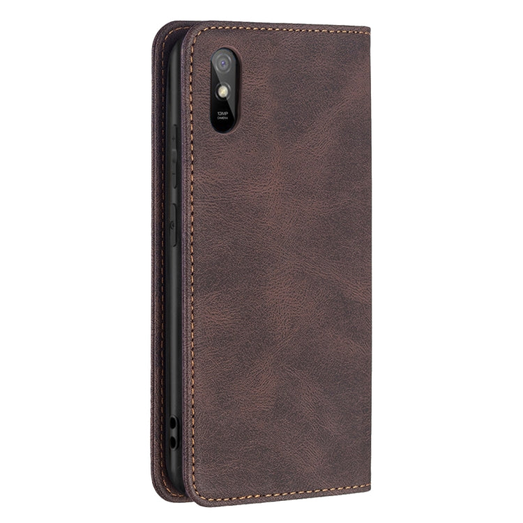 For Xiaomi Redmi 9A Magnetic RFID Blocking Anti-Theft Leather Case with Holder & Card Slots & Wallet