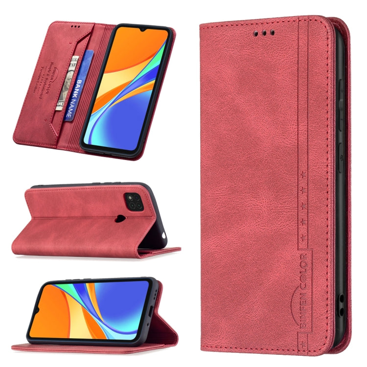 For Xiaomi Redmi 9C / Poco C31 Magnetic RFID Blocking Anti-Theft Leather Case with Holder & Card Slots & Wallet