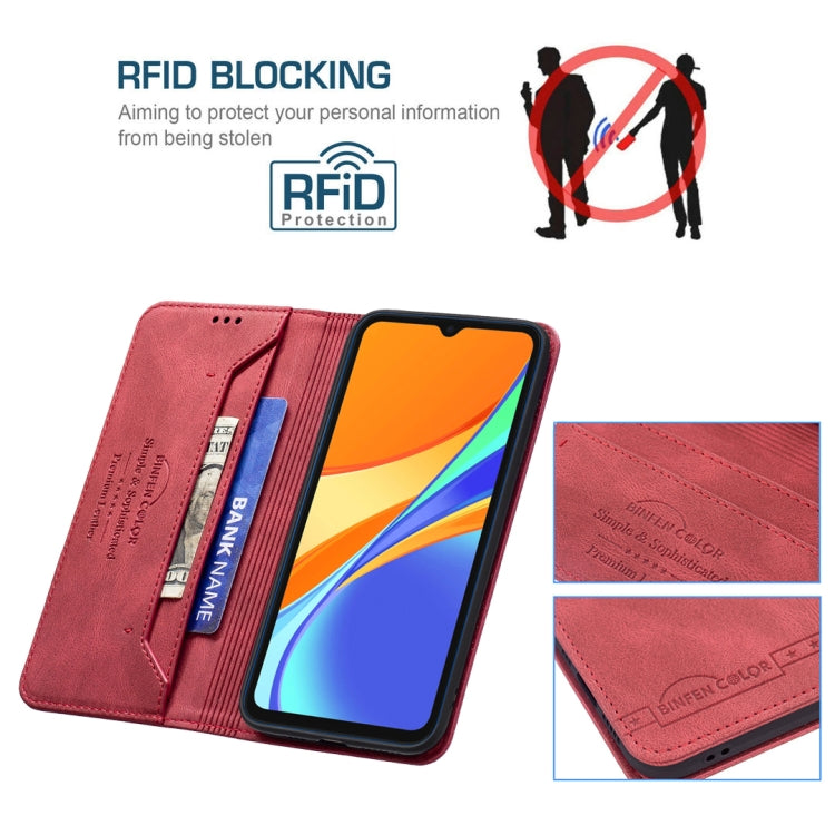 For Xiaomi Redmi 9C / Poco C31 Magnetic RFID Blocking Anti-Theft Leather Case with Holder & Card Slots & Wallet