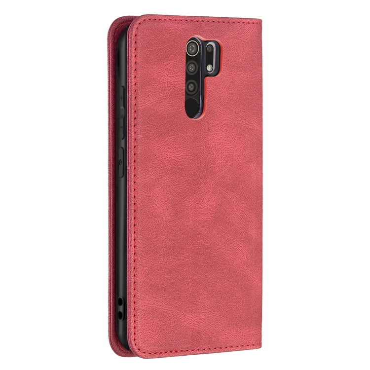 For Xiaomi Redmi 9 Magnetic RFID Blocking Anti-Theft Leather Case with Holder & Card Slots & Wallet