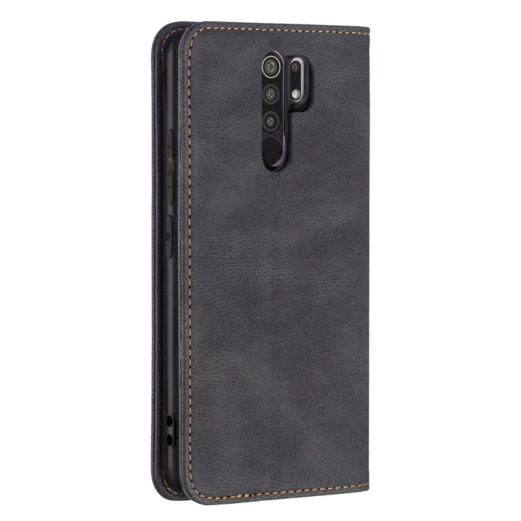 For Xiaomi Redmi 9 Magnetic RFID Blocking Anti-Theft Leather Case with Holder & Card Slots & Wallet