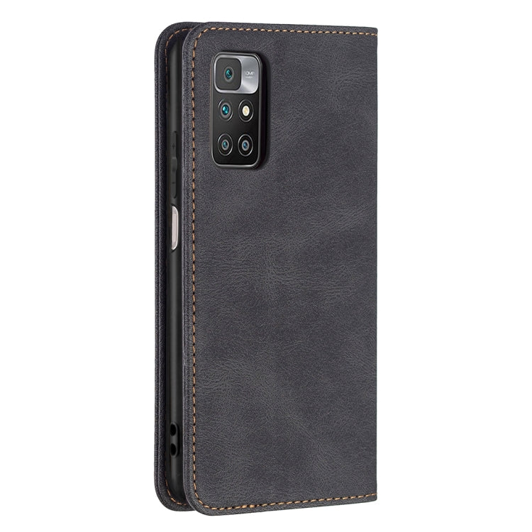 For Xiaomi Redmi 10 Magnetic RFID Blocking Anti-Theft Leather Case with Holder & Card Slots & Wallet
