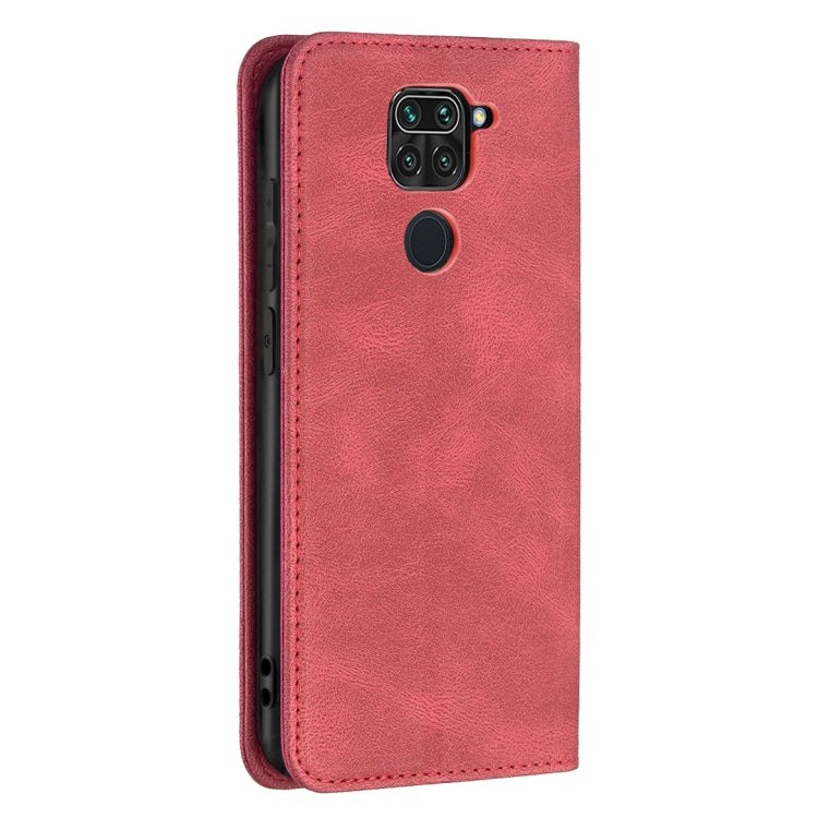 For Xiaomi Redmi Note 9/Redmi 10X 4G Magnetic RFID Blocking Anti-Theft Leather Case with Holder & Card Slots & Wallet