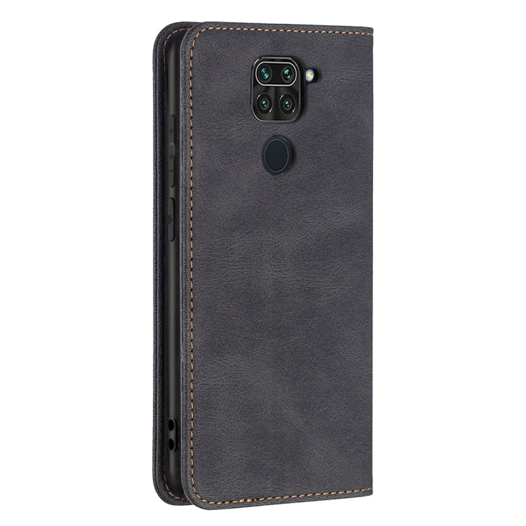 For Xiaomi Redmi Note 9/Redmi 10X 4G Magnetic RFID Blocking Anti-Theft Leather Case with Holder & Card Slots & Wallet