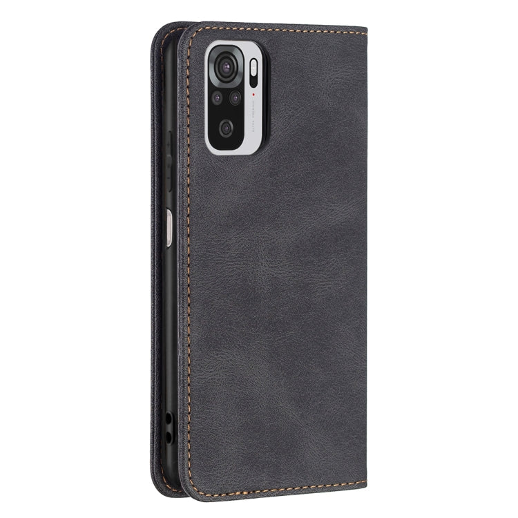 For Xiaomi Redmi Note 10 4G / Note 10S Magnetic RFID Blocking Anti-Theft Leather Case with Holder & Card Slots & Wallet