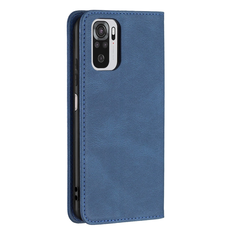 For Xiaomi Redmi Note 10 4G / Note 10S Magnetic RFID Blocking Anti-Theft Leather Case with Holder & Card Slots & Wallet