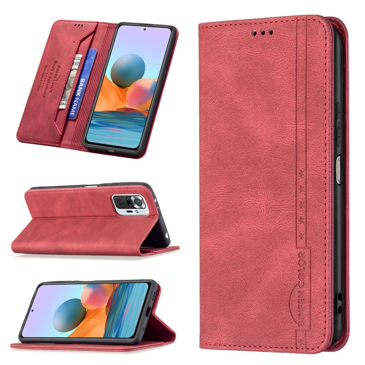 For Xiaomi Redmi Note 10 Pro / Note 10 Pro Max Magnetic RFID Blocking Anti-Theft Leather Case with Holder & Card Slots & Wallet