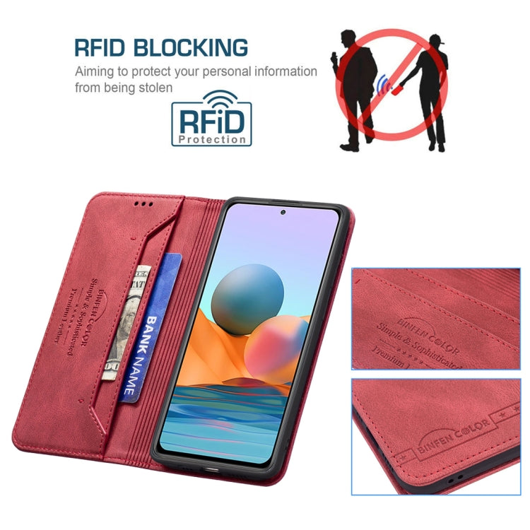 For Xiaomi Redmi Note 10 Pro / Note 10 Pro Max Magnetic RFID Blocking Anti-Theft Leather Case with Holder & Card Slots & Wallet