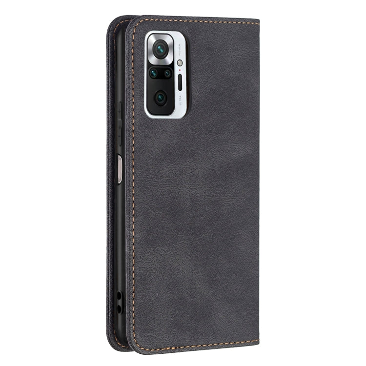 For Xiaomi Redmi Note 10 Pro / Note 10 Pro Max Magnetic RFID Blocking Anti-Theft Leather Case with Holder & Card Slots & Wallet