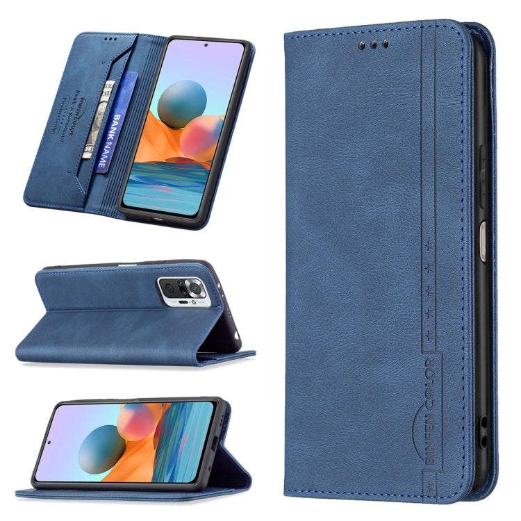 For Xiaomi Redmi Note 10 Pro / Note 10 Pro Max Magnetic RFID Blocking Anti-Theft Leather Case with Holder & Card Slots & Wallet