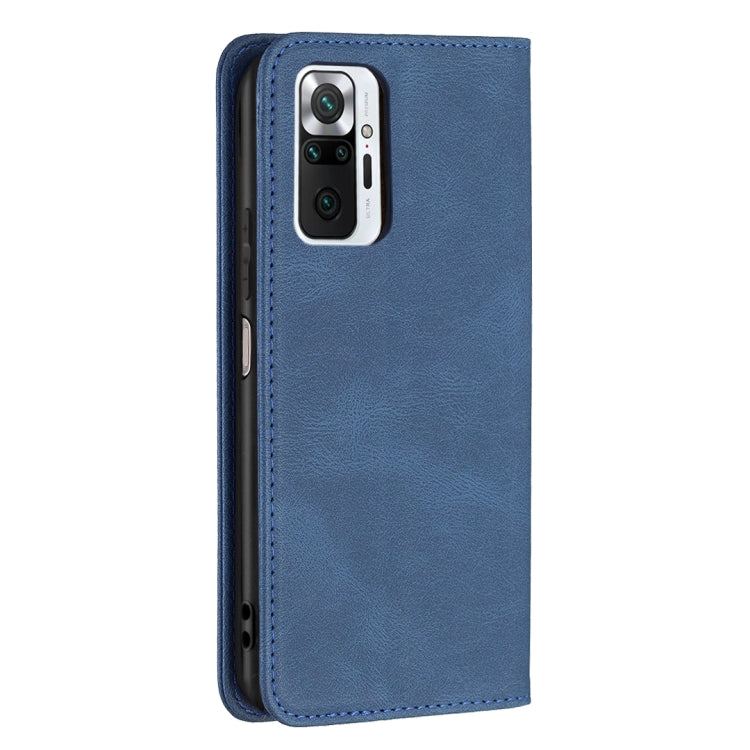 For Xiaomi Redmi Note 10 Pro / Note 10 Pro Max Magnetic RFID Blocking Anti-Theft Leather Case with Holder & Card Slots & Wallet