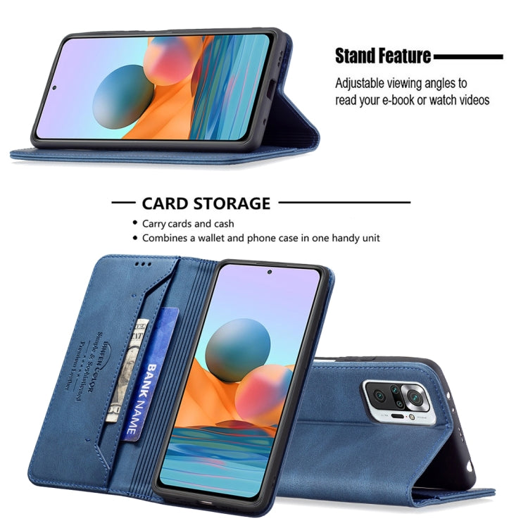 For Xiaomi Redmi Note 10 Pro / Note 10 Pro Max Magnetic RFID Blocking Anti-Theft Leather Case with Holder & Card Slots & Wallet