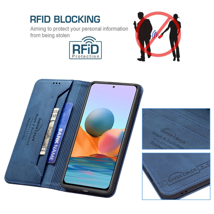 For Xiaomi Redmi Note 10 Pro / Note 10 Pro Max Magnetic RFID Blocking Anti-Theft Leather Case with Holder & Card Slots & Wallet