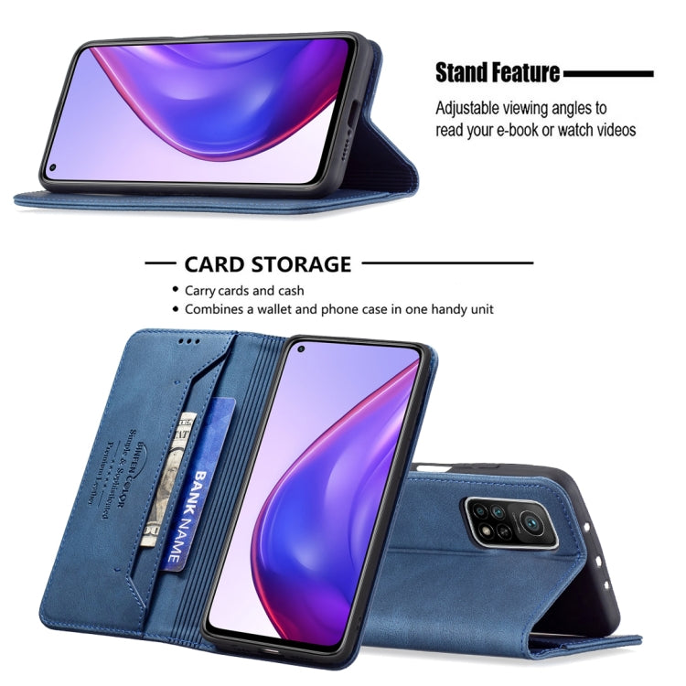 For Xiaomi Mi 10T 5G/10T Pro 5G/Redmi 30S Magnetic RFID Blocking Anti-Theft Leather Case with Holder & Card Slots & Wallet