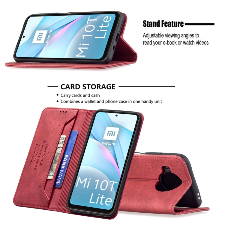 For Xiaomi Mi 10T Lite 5G Magnetic RFID Blocking Anti-Theft Leather Case with Holder & Card Slots & Wallet