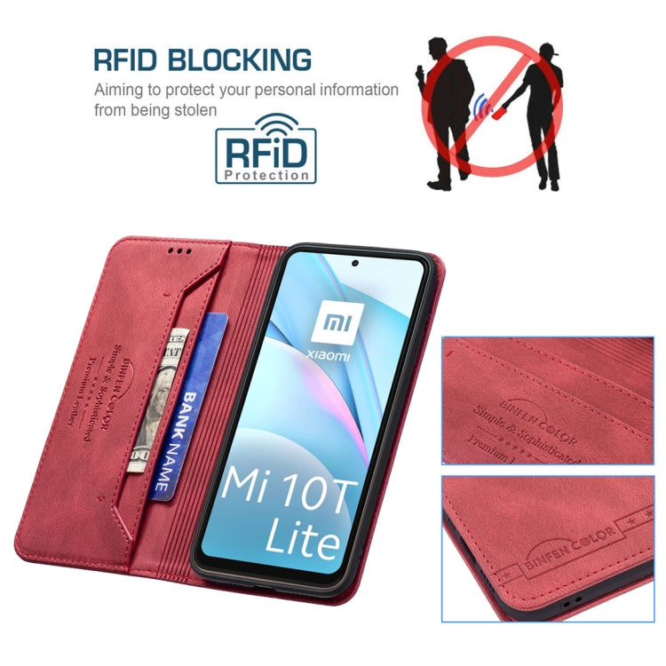 For Xiaomi Mi 10T Lite 5G Magnetic RFID Blocking Anti-Theft Leather Case with Holder & Card Slots & Wallet