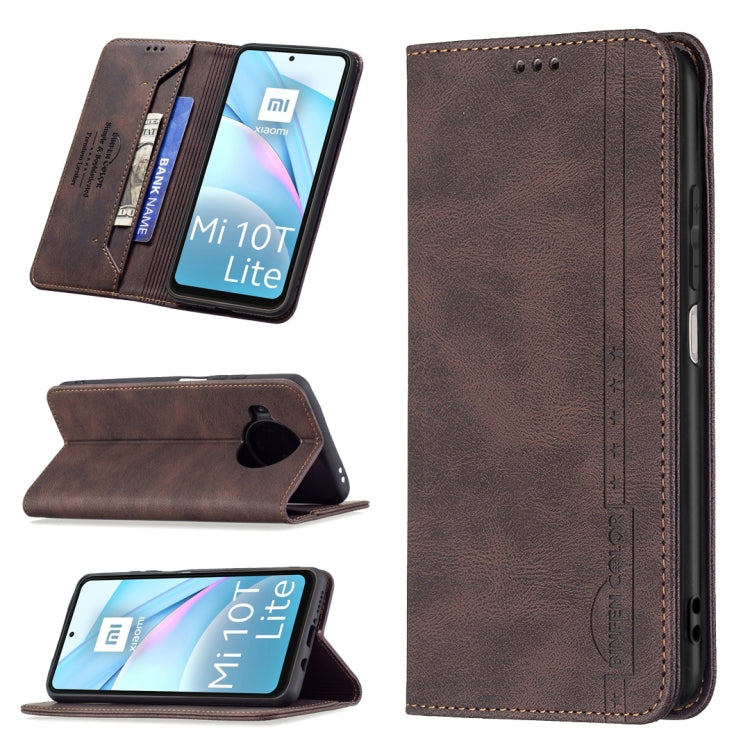 For Xiaomi Mi 10T Lite 5G Magnetic RFID Blocking Anti-Theft Leather Case with Holder & Card Slots & Wallet