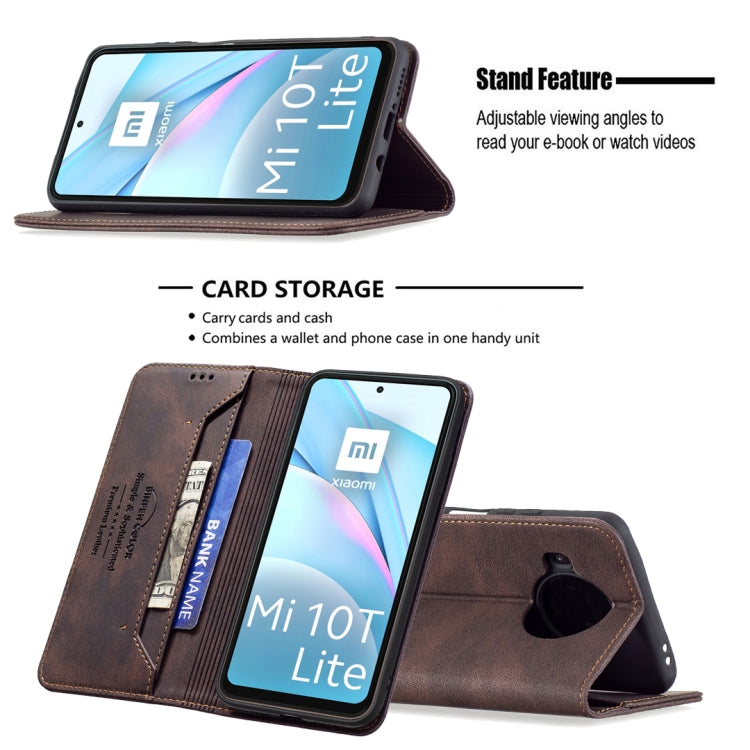 For Xiaomi Mi 10T Lite 5G Magnetic RFID Blocking Anti-Theft Leather Case with Holder & Card Slots & Wallet