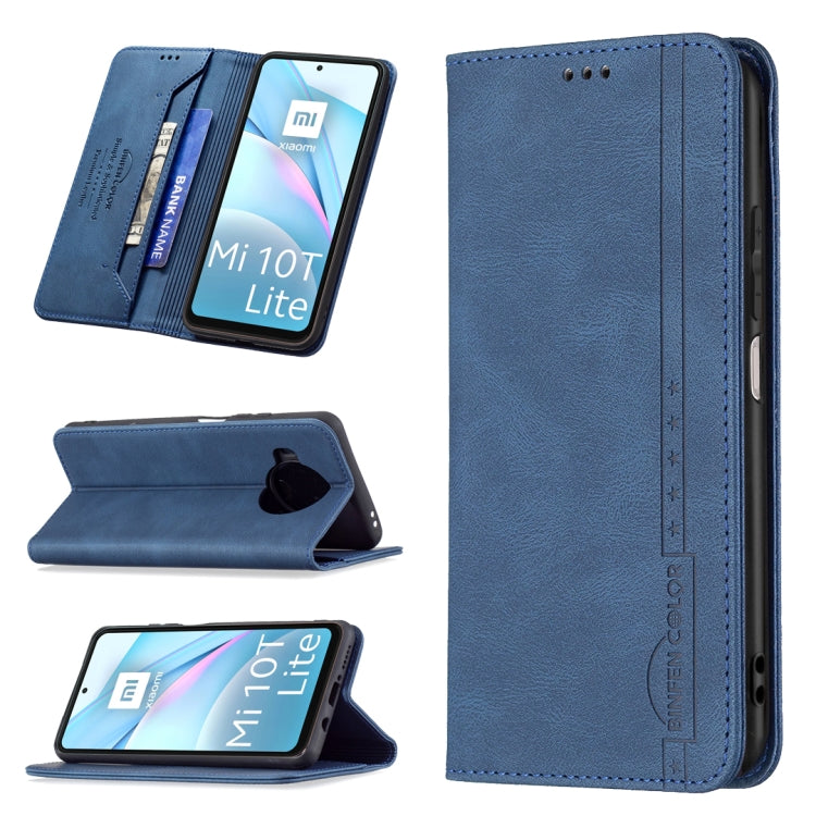 For Xiaomi Mi 10T Lite 5G Magnetic RFID Blocking Anti-Theft Leather Case with Holder & Card Slots & Wallet