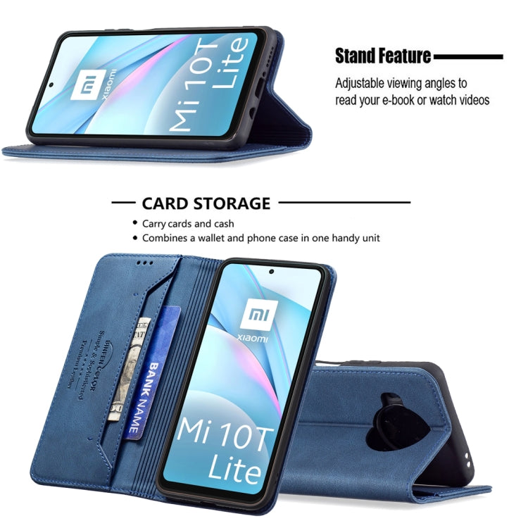 For Xiaomi Mi 10T Lite 5G Magnetic RFID Blocking Anti-Theft Leather Case with Holder & Card Slots & Wallet