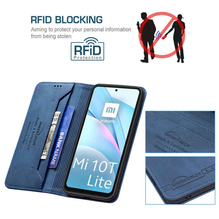 For Xiaomi Mi 10T Lite 5G Magnetic RFID Blocking Anti-Theft Leather Case with Holder & Card Slots & Wallet