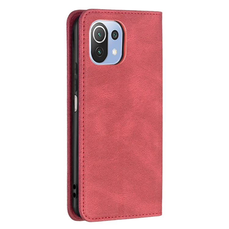 For Xiaomi Mi 11 Lite Magnetic RFID Blocking Anti-Theft Leather Case with Holder & Card Slots & Wallet
