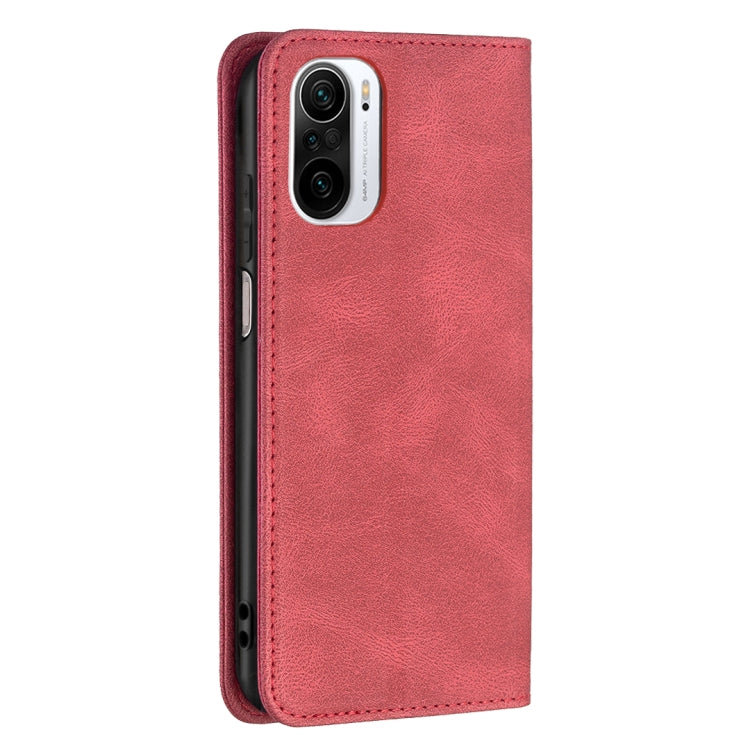 For Xiaomi Mi 11i/Poco F3/Redmi K40/K40 Pro Magnetic RFID Blocking Anti-Theft Leather Case with Holder & Card Slots & Wallet