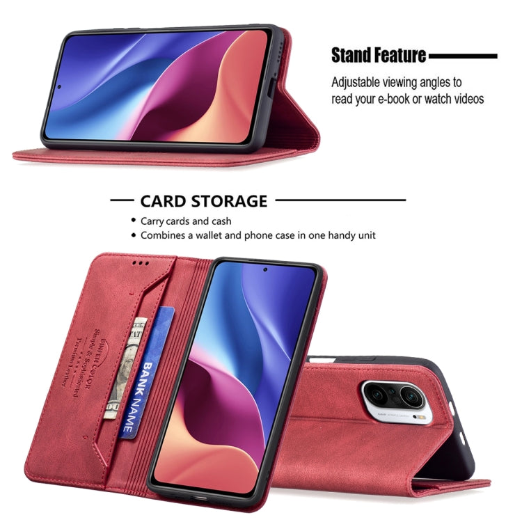For Xiaomi Mi 11i/Poco F3/Redmi K40/K40 Pro Magnetic RFID Blocking Anti-Theft Leather Case with Holder & Card Slots & Wallet