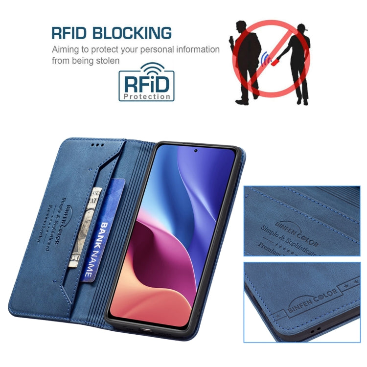 For Xiaomi Mi 11i/Poco F3/Redmi K40/K40 Pro Magnetic RFID Blocking Anti-Theft Leather Case with Holder & Card Slots & Wallet