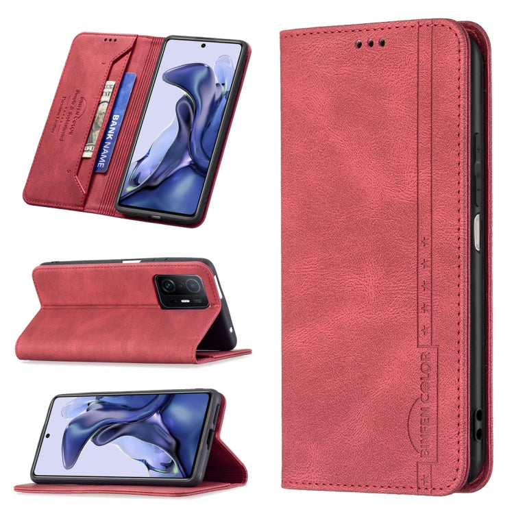 For Xiaomi 11T / 11T Pro Magnetic RFID Blocking Anti-Theft Leather Case with Holder & Card Slots & Wallet