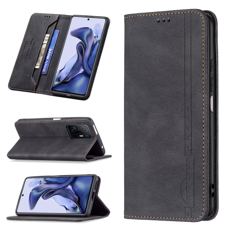 For Xiaomi 11T / 11T Pro Magnetic RFID Blocking Anti-Theft Leather Case with Holder & Card Slots & Wallet