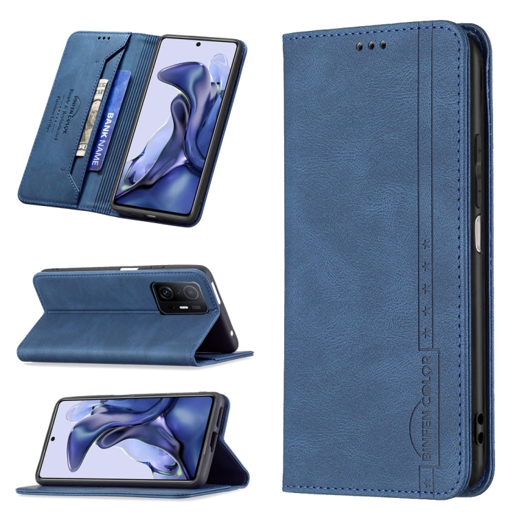 For Xiaomi 11T / 11T Pro Magnetic RFID Blocking Anti-Theft Leather Case with Holder & Card Slots & Wallet