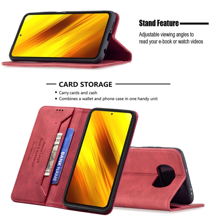 For Xiaomi Poco X3 / X3 NFC Magnetic RFID Blocking Anti-Theft Leather Case with Holder & Card Slots & Wallet