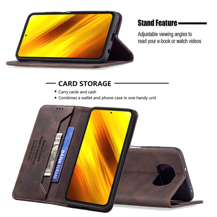 For Xiaomi Poco X3 / X3 NFC Magnetic RFID Blocking Anti-Theft Leather Case with Holder & Card Slots & Wallet